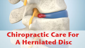 Main blog image with title 'Chiropractic Care for A Degenerated Disc'